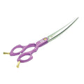Manufacturer OEM Japan Steel 6.5inch AUS8 Colorful Curved Blade Pet Dog Grooming Scissors Salon Use Safe Round Tip Dog Scissors