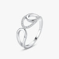 Ailmay Top Quality Real 925 Sterling Silver Irregular Shape Geometric Design Charm Finger Ring Fine Female Fashion Jewelry Gifts