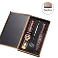 Men's Breathable Elastic Genuine Leather Smartwatch Watch Bands 18-24mm Pin Buckle Fashion Watch Strap
