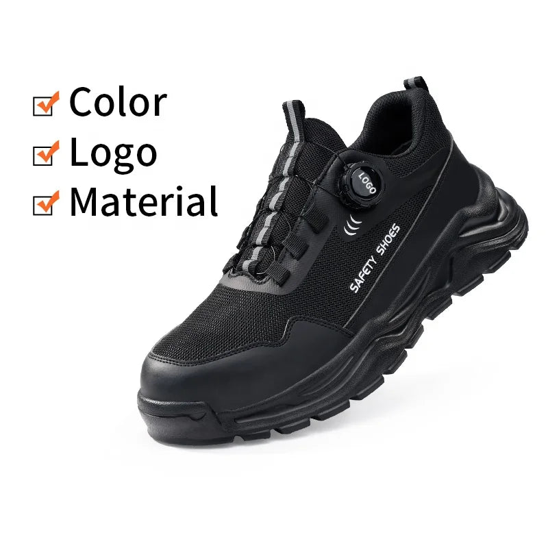 LAnoudun Sports Safety Shoes Lightweight Rubber Plastic Outsole Steel Toe Safety Shoes