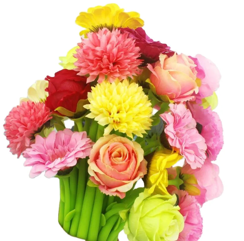 Creative Artificial Flowers Gel Ink Pen Monther's Day Gift Chrysanthemum Ballpoint Pen Carnation Rollerball Pen