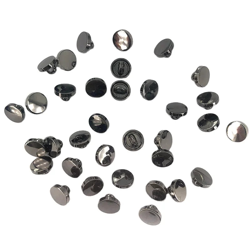 Wholesale Small Size 10mm-20mm Flat Black Minimalist Style Coat Button