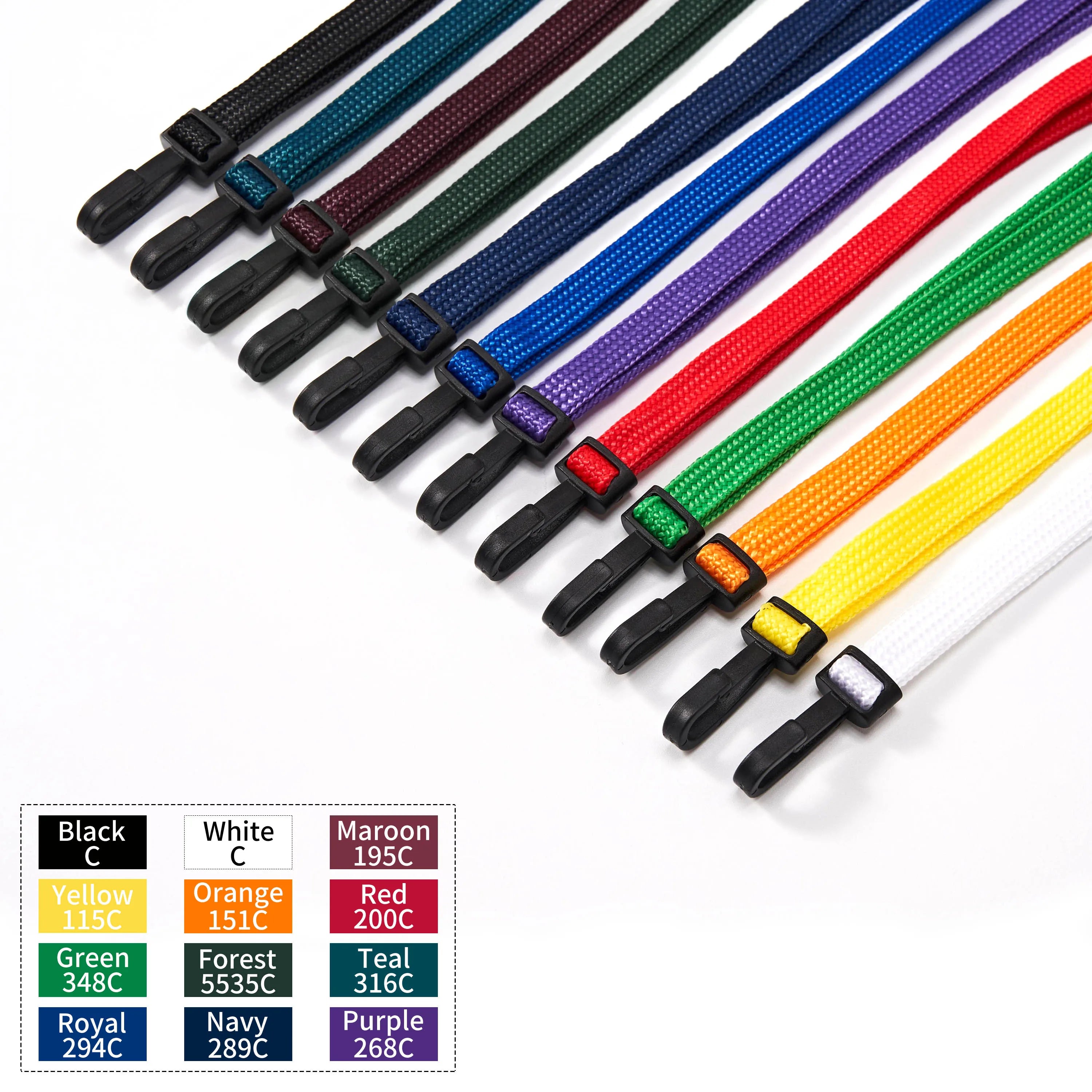 Personalized Polyester ID Card Lanyard 3/8'' 10mm Custom Printing Eco-Friendly Lightweight Neck Strap Promotional Plastic Hook