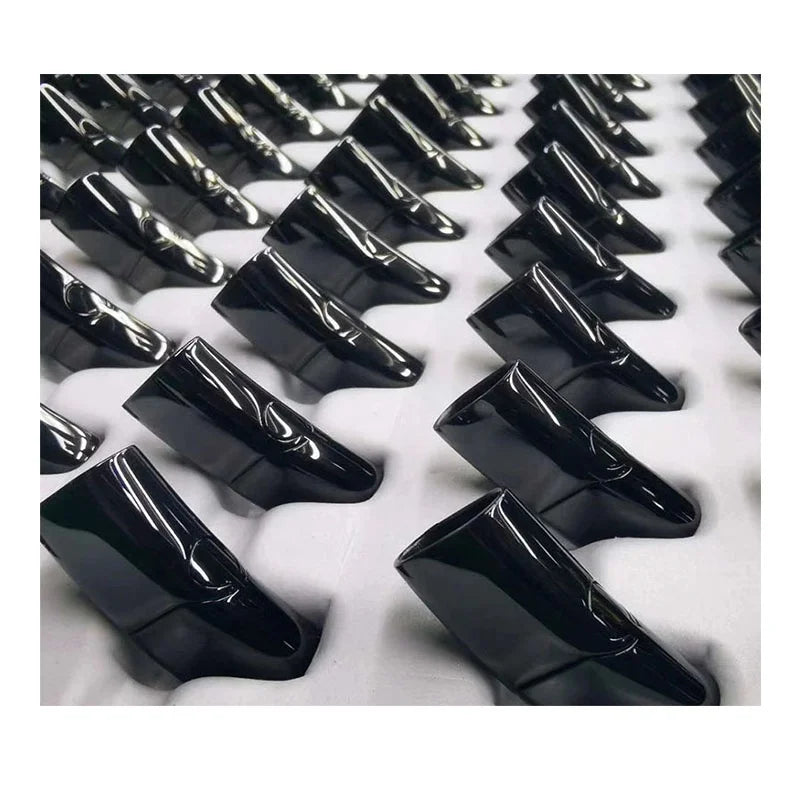 BMZ 2025 Double IP Vacuum Plating Shiny Black Recycled Flat Leather Bracelet Clasp 316L Stainless Bracelet Clasp