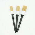 Factory Price 3 Different Size Detailing Brush Set Mix Boar Hair Car Detailing Wheel Cleaning Brush for Vehicle Cleaning