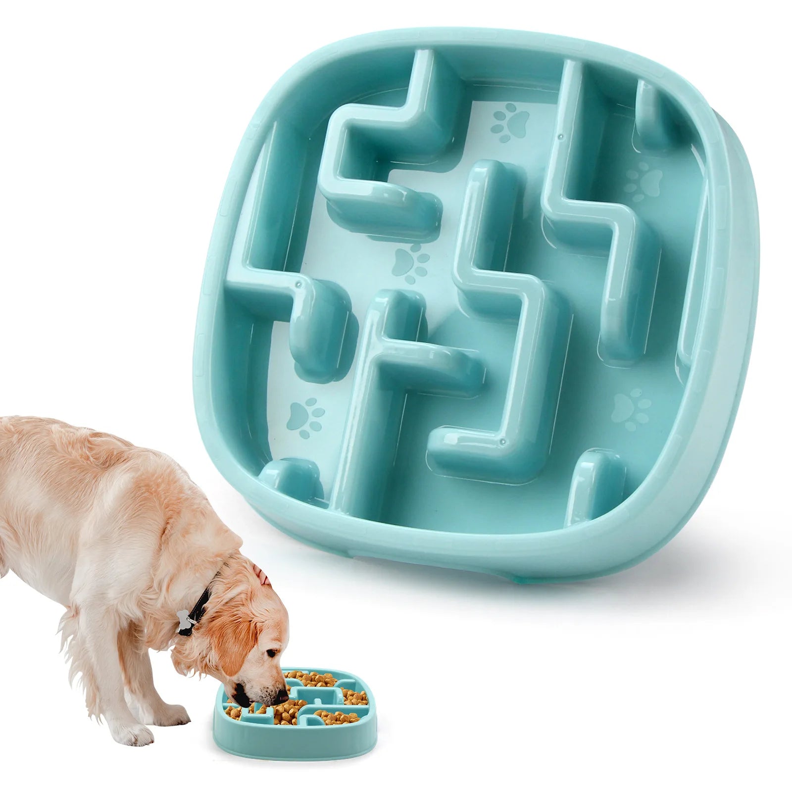 OEM Dog Slow Food Bowl Anti-Choking Puzzle Feeders Dish for Dogs Neck Protection Cats Silicone Pads Pet Dog Slow Food Bowl