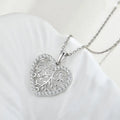 New Personalized Simple Family Jewelry 925 Sterling Silver Cubic Zirconia Heart Tree of Life Necklace Pendant