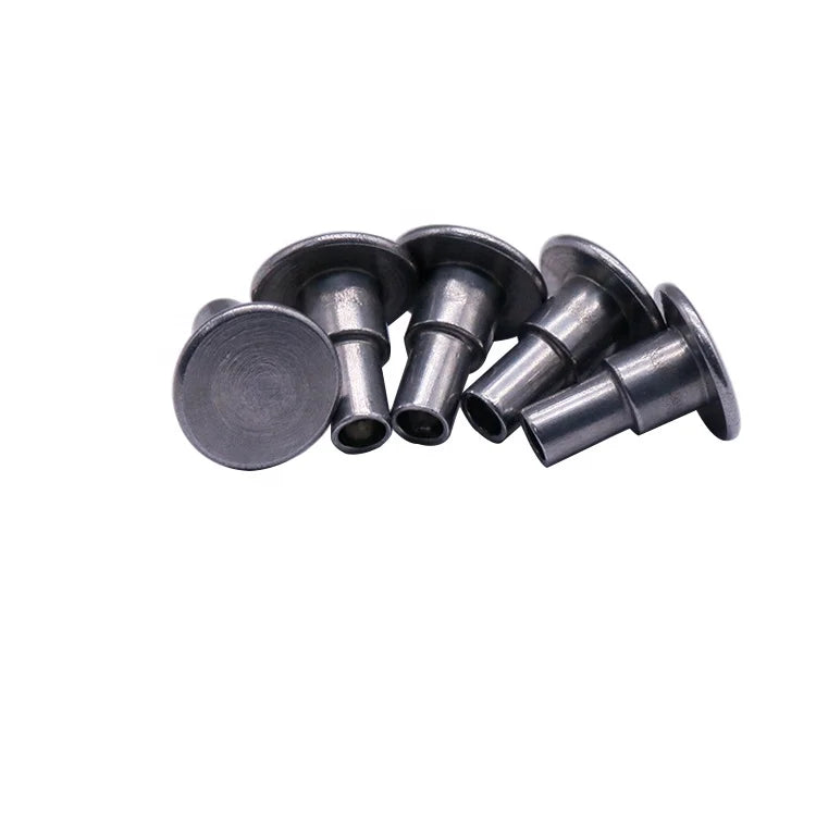 Factory Price Custom Remaches 410 Stainless Iron Nickel Plated Flat Head Step Semi Tubular M4 Rivets for Machine Fastening