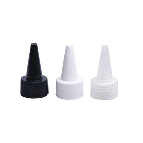 Plastic Screw Cap Squeeze Dispenser Spout Cap Factory 18mm 20mm 24mm 28mm White Bottles Custom Plastic Cover Ribbed Plastic Seal