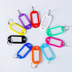 Factory Wholesale Hotel RoomIdentifiersname Blank Paper Labels clear windows Hotel Room Number Plates Plastic Key Ring Tags