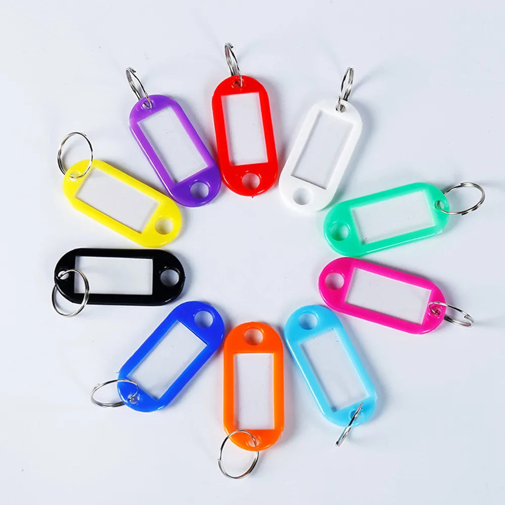Factory Wholesale Hotel RoomIdentifiersname Blank Paper Labels clear windows Hotel Room Number Plates Plastic Key Ring Tags