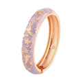Daili Wholesale Women's Purple Enamel Gold Plated Bird Animal Colorful Cloisonne Classic Cuff Bangles Bracelets Charm Bracelet