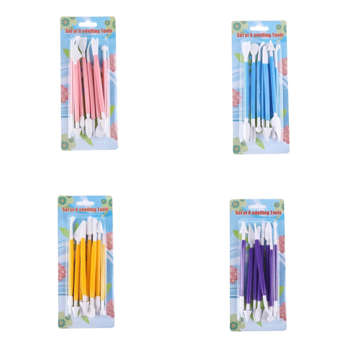 8pcs Fondant Modeling Tools Set Marshmallow Fondant Cake Decorating Hand Tool Set Cake Marshmallow Sculpting Tools Set