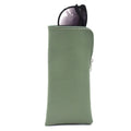 Green Zipper Sunglasses case Leather Eyewear Box Eyeglasses Pouch Bag for Glasses