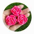Flower Beads for DIY Jewelry Making 31mm Acrylic 100pcs/lot Factory Supply Colorful Flowers Loose Spacer Bead Hair Embellishment