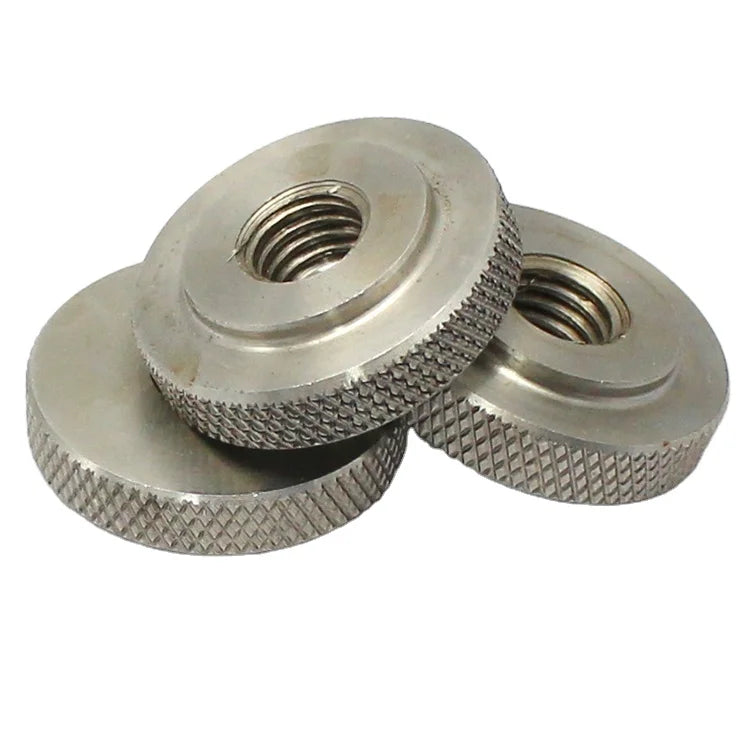 DIN467/GB807 M1-10 Thread Thin Type Zinc Plated Round Flat Knurled Thumb Nut
