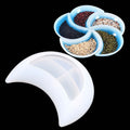 Moon Shape Fruit Plate Dish Coaster Molds Cosmetic Tray Candy Jewelry Storage Ornaments Tray Molds
