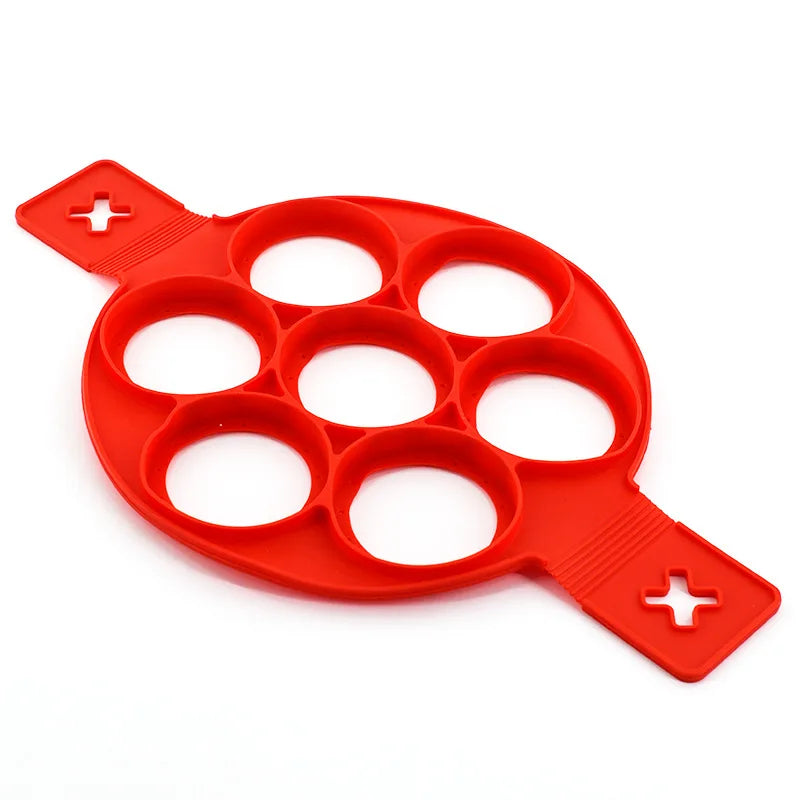 Silicone 7 Cavity Eggs Frying Mold Kitchen Pancake Mold Non-stick Pancake Maker