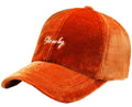 Women's Winter Fall Classic Style Velvet Baseball Cap 6 Panel Fashionable Adjustable Sports Hat