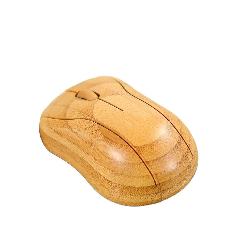 Bamboo Wooden Wireless USB Mini Battery Mouse Computer Laptop Rechargeable Optical Mouse Mous