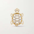 LOZRUNVE Sterling Silver 925 Gold Plated Fashion Designer Sea Turtle Stud Earring Jewelry