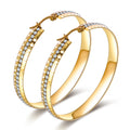 Fashion Stainless Steel Gold Plated Hoop Bulk Fine Fashion Earrings Women's love