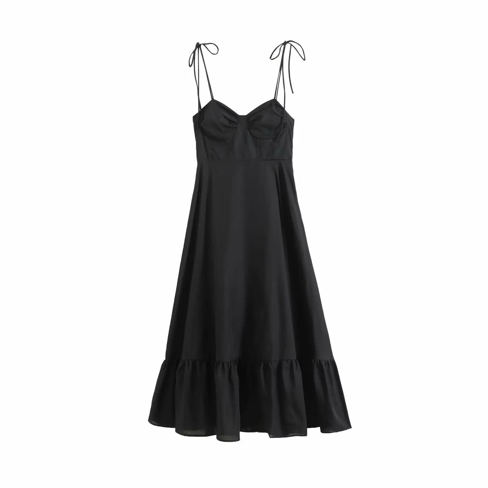 Temperament Patchwork Tierred Party Dress High Waist Irregular Hem Chic Summer Dress