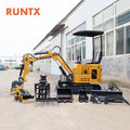 RUNTX Factory Price 1.2 Ton Hydraulic Crawler Excavator with Optional Attachments