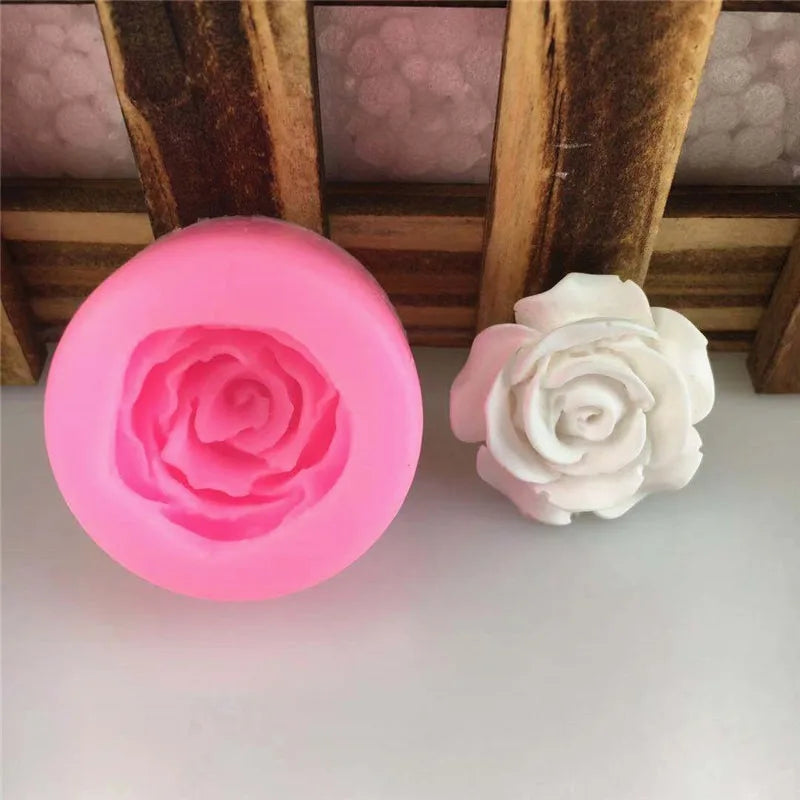 Wholesale 3D Rose Candle Molds Valentine Silicone Molds for DIY Handmade Candle Gifts Home Decorations