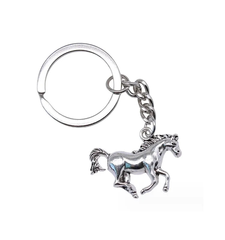 Vintage Metal Horse Keychain Lucky Keychain Accessories Gift for Men and Women Key Ring Jewelry