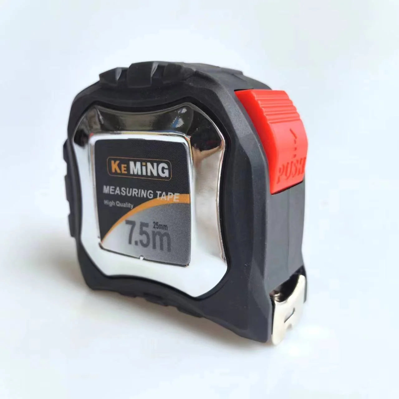 Custom Logo 3/5/7.5/10m Self-lock Steel ABS Case Rubber Coated Measuring Tape Two Colors Case