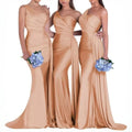 Luxury Bridesmaid Dresses 2023 Plus Size Wedding Dresses for Bride African One Shoulder Floor Length Bridesmaid Dress
