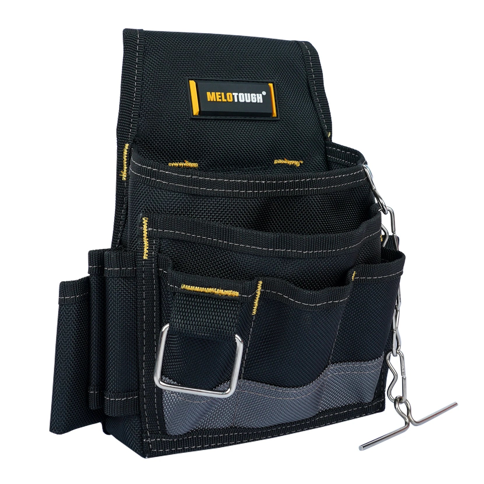 MELOTOUGH Electrician Tool Pouch Tool Belt Pouches Multiple Pockets Tool Organizer for Technician Maintenance HVAC