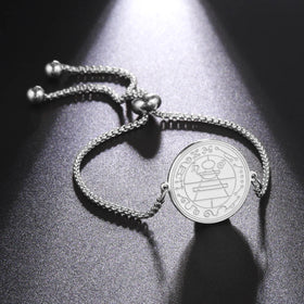 Protection Secret Seal of Solomon Charm Bracelet for Women Wealth Fortune Amulet Stainless Steel Jewish Jewelry