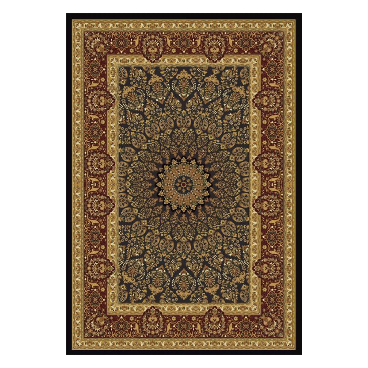 Machine Washable Vintage Style Classic Distresseed Tribal Medallion Area Rug