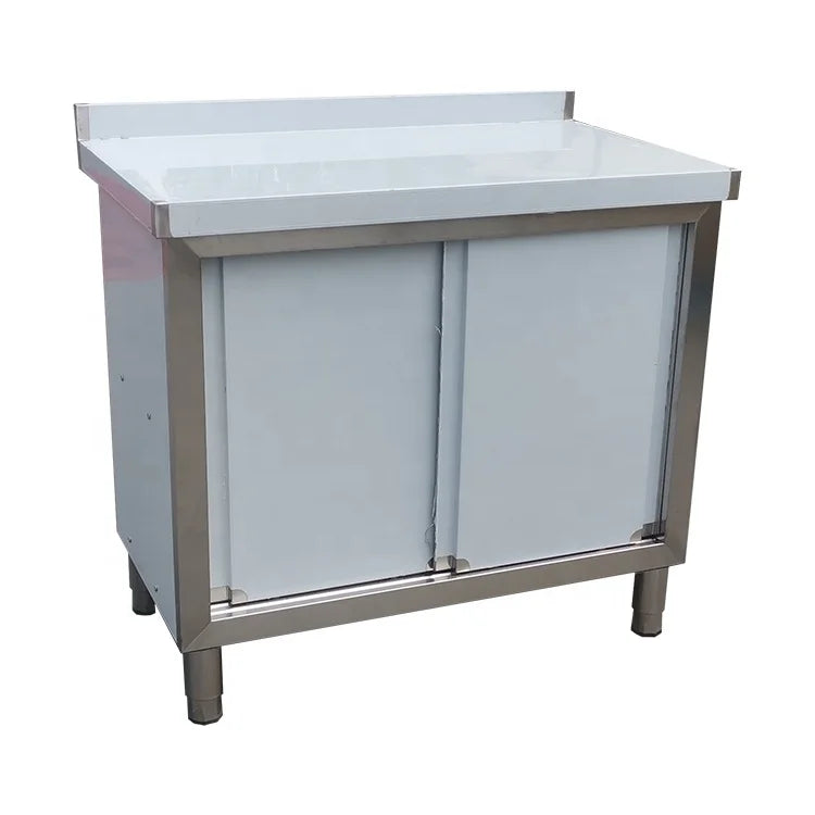 Hot Selling Heavy Duty 2 Tier Stainless Steel Locker Storage Cabinet Sliding Door Cupboard for Hospital Use