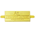 Rectangle Shape Leather Bags Metal Engraving Plate Handbags Hardware Metal Gold Logo Brand Label for Wallet