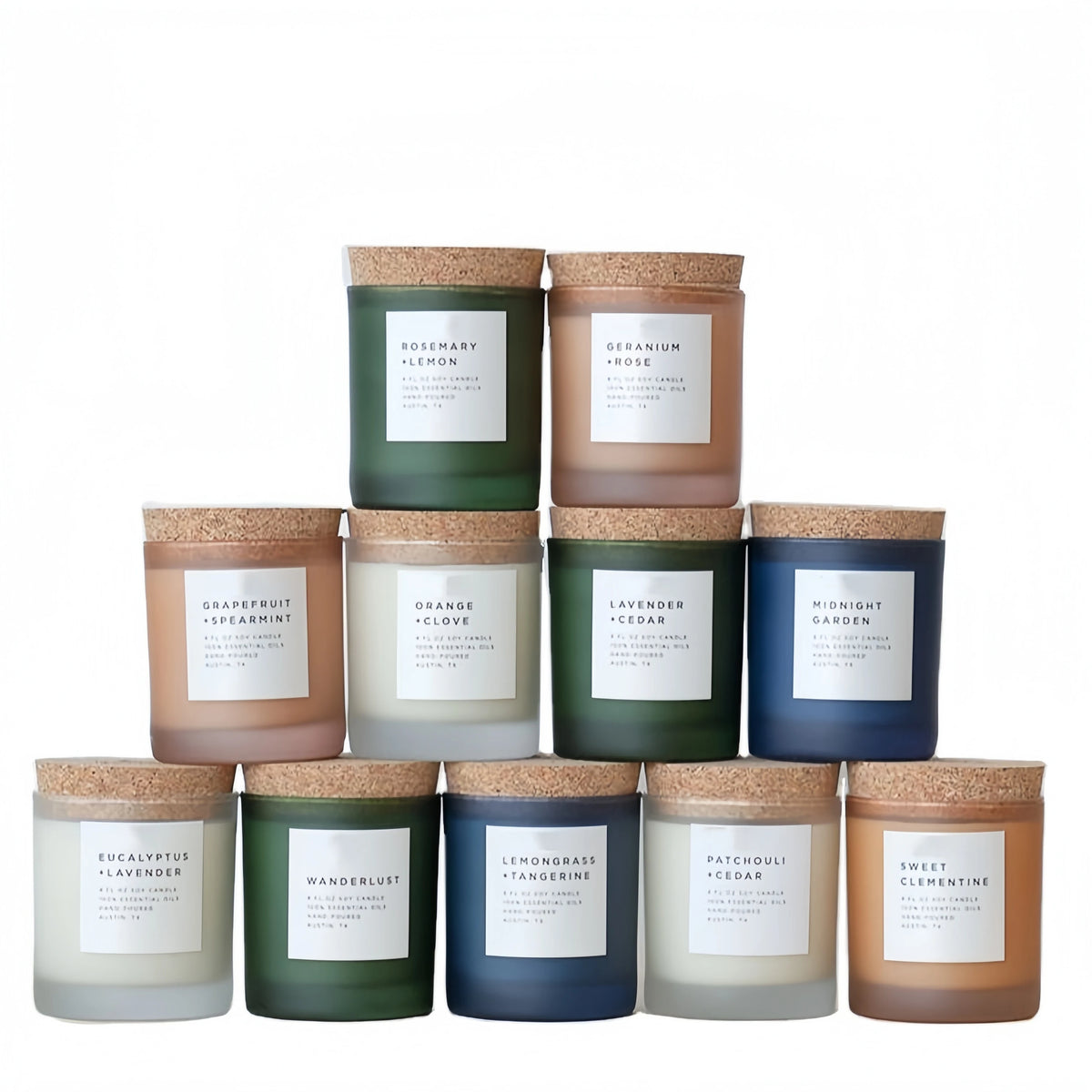 Multi-Color Luxury Soy Wax Healing Scent Candle Gift Set New Cotton Wick Glass Jar Beeswax Aromatherapy Custom Logo Label