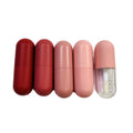 5ml Mini Capsule Shaped Lip Color Tube Lip Glaze Cosmetic Packaging Plastic Material Screw Cap for Screen Printing Lipstick Tube