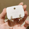 Korean Temperament Fishtail Pearl Silver Needle Earrings 2022 New Matching Personality Design Earrings