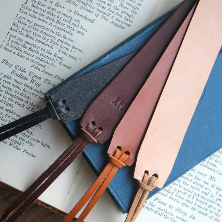Retro Bookmark Tassels Gift Book Mark Genuine Leather Bookmarks for Books