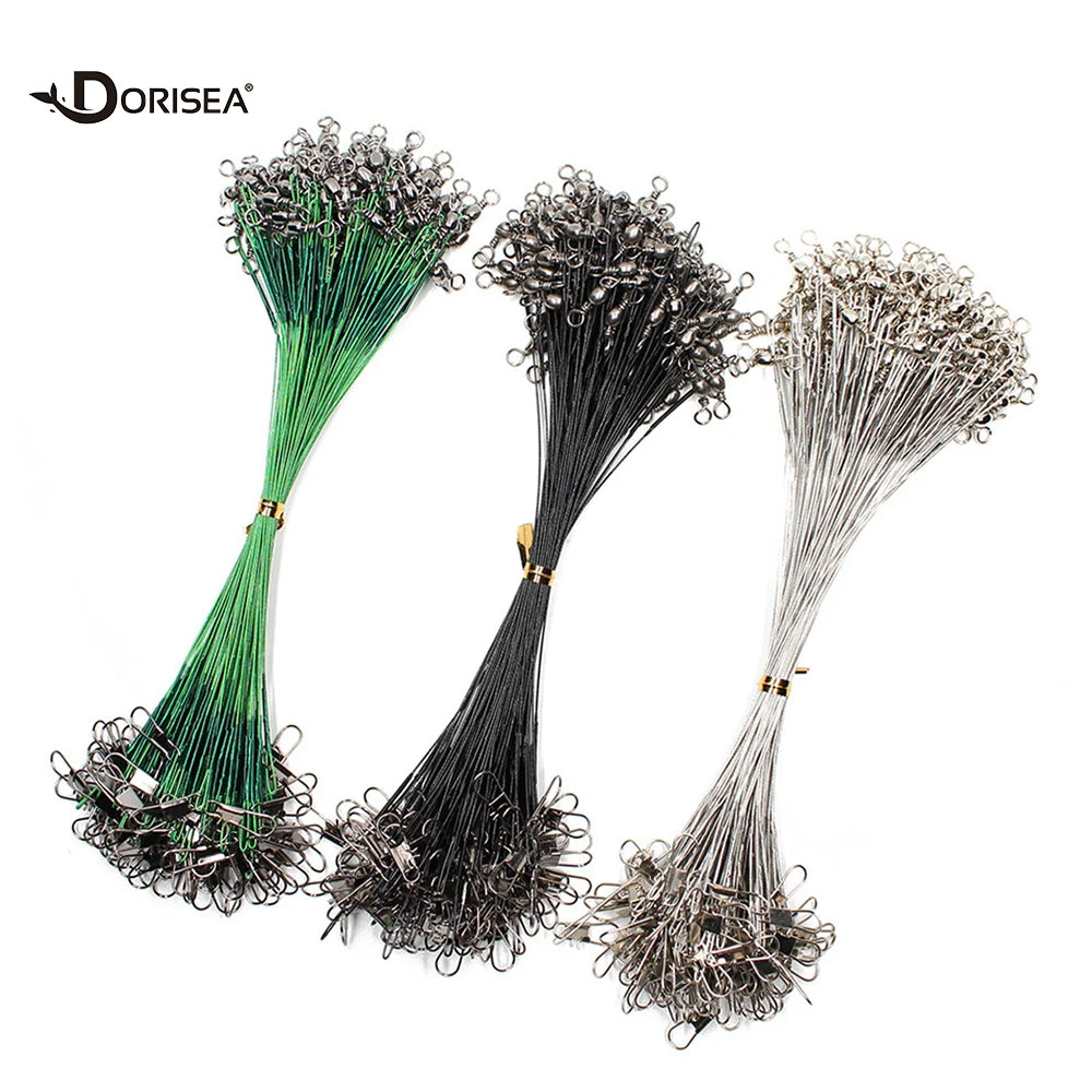 DORISEA Anti-Bite Stainless Steel Fish Line 20pcs/pack Level Fishing Knots Nylon Mono Wire for River and Stream Fishing
