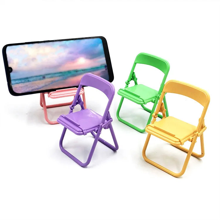 Mini Chair Shape Cell Phone Stand Foldable Universal Candy Color Mobile Phone Holder