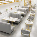 Customized Western Food Cafe Wall Sofa Net Red Dessert Snacks Burger Baking Milk Tea Store Table and Chair Combination