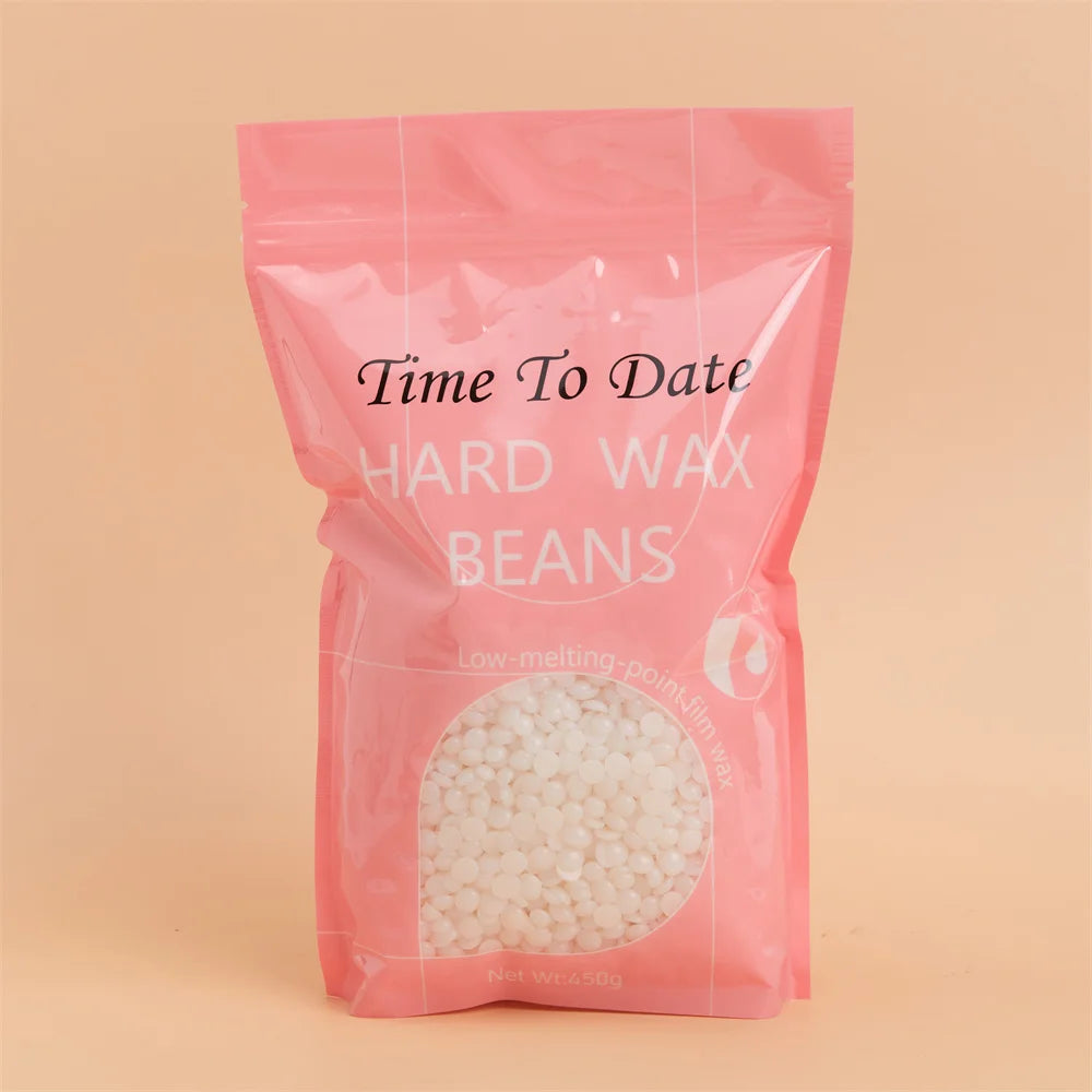 Time to Date 1LB 1pound Hypoallergenic Premium 450g Rosin Free Crystal Gel Texture Hard Wax Fine Coarse Body Hair Removal