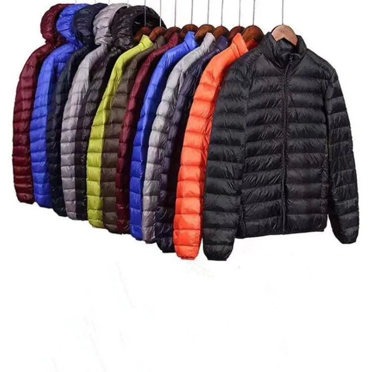 Men's All-Season Ultra Lightweight Packable Down Jacket Water and Wind-Resistant Breathable Coat Size M-5XL Men Hoodies Jackets