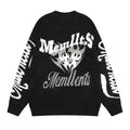 Oem & Odm Custom Men Sweaters Jacquard Letter Cartoon Pullover Knitwear Crew Neck Cotton Fashion Style Long Knit Sweater