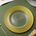 European Style Luxury Wedding Glass Plate Set Eco-Friendly Straw Hat Design Dishwasher Safe Dishes for Hotels