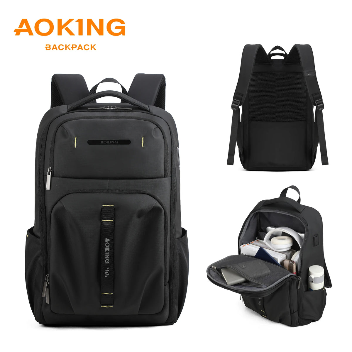 For Factory Business Style Durable Waterproof Laptop Backpack with Zipper Closure Anti-Theft Travel Large Capacity