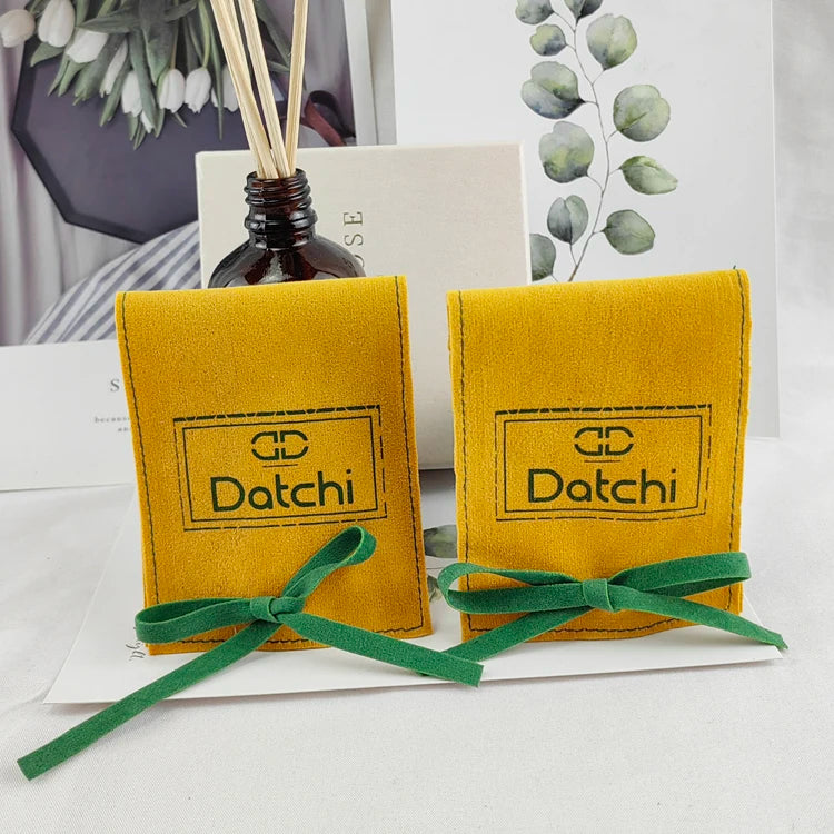 2024 Custom logo Printed Velvet Jewelry Display Packaging Pouch Bag with Flap Faux Suede Jewelry Package Pouch for Rings